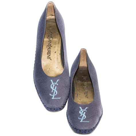 vintage ysl espadrilles blue|ysl heels clearance.